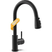 Dripio Einhebel-Küchenarmatur Mattschwarz, gebürstet, 360° drehbar