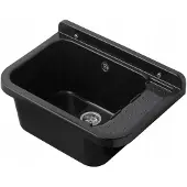 Adgo Waschbecken Für Waschküche Garage Spüle Schwarz 59x34x21 cm