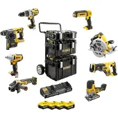 DeWalt 8er Akku Kombopack 18V + 4 Akku + Doppelschnellladegerät II - DCK856P4-QW