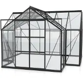 Pergart Vitavia, Gewächshaus "Sirona", schwarz, 13 m², 3 mm ESG