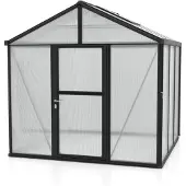 Pergart Vitavia, Aktionsangebot (inkl. 100 Euro Zubehör): Gewächshaus "Zeus 6200", schwarz, 6,2 m², 10 mm HKP