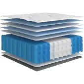 vidaXL Matratze Taschenfederkern Mittel 100x220 cm