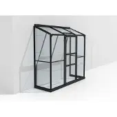 Pergart Vitavia Anlehn-Gewächshaus "Styx 1300" schwarz 1,3 m² 3 mm ESG