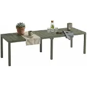 Dmora Gartentisch Varda 292x86x74 cm Grün 12 Plätze