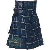 Markenlos Utility-Kilt für Herren aus Acrylwolle mit Lederriemen