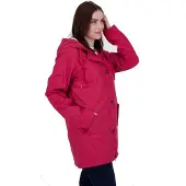Ankerglut Damen Friesennerz Regenmantel Regenjacke mit Kapuze Gefüttert Wasserdicht Wetter