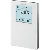 Siemens QMX3.P34 Raumbediengerät mit KNX, Fühler für Temperatur, segmentiertem Display mit Hintergrundbeleuchtung, Touchkeys, weiss S55624H105 QMX3P34