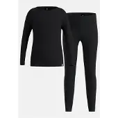 Odlo - Thermo-T-Shirt und -Tights Set - Merino 200 Set Long Kids Black aus Wolle - Kindergröße 140 cm - schwarz