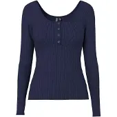 Pieces Pckitte Oberteil Mit Langen Ärmeln | Blau | 2XL