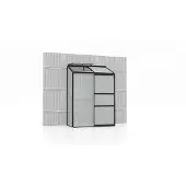 Pergart Vitavia Anlehn-Gewächshaus "Styx 900" schwarz 0,9 m² 4 mm HKP