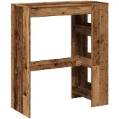vidaXL Bartisch mit Regal Altholz-Optik 90x40x103,5 cm Holzwerkstoff