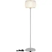 Globo Stehleuchte Maribel, Höhe 150 cm, chrom/klar, Kunststoff