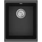 vidaXL Waschbecken 80% Quarz und 20% Harz 530 x 460 mm Schwarz