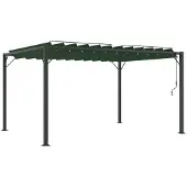 vidaXL Gazebo mit Lamellen-Dach 3 x 4 x 2,14 m Grün