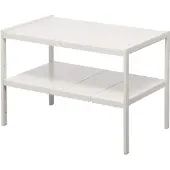 Yamazaki Küchenregal Schrankregal Badregal ausziehbar 50-85cmx35x30cm 2 Ebenen weiß
