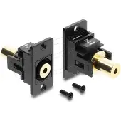 DeLOCK Klinkenbuchse 3,5 mm 4 Pin Einbau vergoldet schwarz
