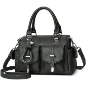 Merkloos Retro-Handtasche mit Sternenanhänger und verstellbarem Schulterriemen