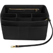 Merkloos Organizer für Handtaschen mit mehreren Fächern, in Schwarz