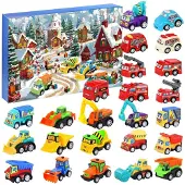 Merkloos Adventskalender mit Autos für Kinder ab 3 Jahren