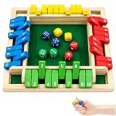 Merkloos Holzspiel "Shut the Box" für 4 Spieler