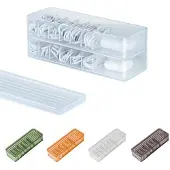 Merkloos Kabelorganizer mit Deckel – 7 Fächer – Transparent