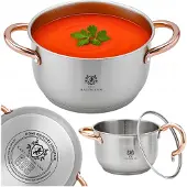 Karl Hausmann Edelstahl Topf 1,3L 14cm Induktion mit Deckel Gold
