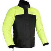 Merkloos Wasserdichte Regenjacke – Leichtgewichtig – Schwarz/Neon – Größe M