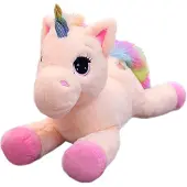 Merkloos Plüsch-Einhorn-Kuscheltier - 38 cm - Rosa