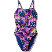 Speedo Printed Web Back Badeanzug
