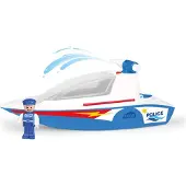 Lena Spielzeug-Boot "Boazz Polizeiboot", bunt, Spielzeugfahrzeuge, KinderB:15cm H:14cm T:36cm, Kunststoff, Spielzeug-Boot, inklusive Spielfigur, Made in Europe, B:15cm H:14cm T:36cm