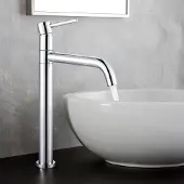 Dripio Hohe Waschtischarmatur, 360° schwenkbar, verchromt, Messing