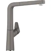 Dripio Küchenarmatur AVONA-S, Vulkan-Grau, Hochdruck, ausziehbar, Messing