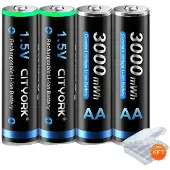 OEM Wiederaufladbare Batterie, 3000mWh Kapazität, langlebige Leistung, 4 Stück AA-Batterie