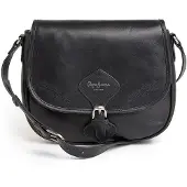 Pepe Jeans für Damen. PL031307 Andrea Bag Umhängetasche schwarz (OSFA), Lässig, Leder
