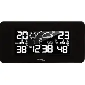 Technoline WS6445, Schwarz, Hygrometer, Thermometer, Hygrometer, Thermometer, Wechselstrom/Batterie, Micro LR03, 200 mm