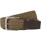 Jack & Jones Stretchgürtel "JACSPRING WOVEN BELT NOOS" Materialmix, mit echtem Leder
