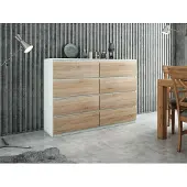 RAUMHIRSCH FURNITURE Praktische Kommode 140 cm mit 8 Schubladen mit viel Stauraum