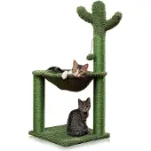 Bolt Kratzbaum-Kaktus- Katzenbett & Spielstation für Kätzchen - 93cm - Grün