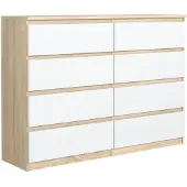 RAUMHIRSCH FURNITURE Praktische Kommode 140 cm mit 8 Schubladen mit viel Stauraum