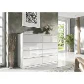 RAUMHIRSCH FURNITURE Praktische Kommode 140 cm mit 8 Schubladen mit viel Stauraum