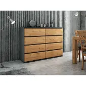 RAUMHIRSCH FURNITURE Praktische Kommode 120 cm mit 6 Schubladen und viel Stauraum