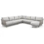 4 Jahreszeiten Gartenmöbel Loungesofa Cavallino | 5-teilig | Beige & Camel