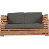 Lestix International Outdoor Sofa Picardie 2-Sitzer Teak Massivholz