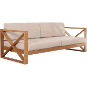 Lestix International Outdoor Sofa Molveno 3-Sitzer Teak Massivholz von Teako Design