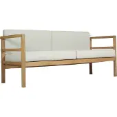 Lestix International Outdoor Sofa Pusiano 3-Sitzer aus Teakholz mit Auflage