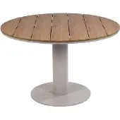 4 Jahreszeiten Gartenmöbel Runder Gartentisch Tower | ø 120 cm | Tecon Teak | Camel