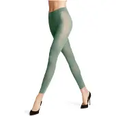 Falke Feinstrumpfleggings "Pure Matt", Damen, Gr. M-L, grün (sage (7538)), Obermaterial: 92% Polyamid PA. 8% Elasthan EL., Strumpfhosen Feinstrumpfleggings