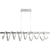 Näve LED Pendelleuchte "Belleza", silber (silberfarben), 1, 1 Stk., Leuchten, Hängeleuchte warmweiß, 3-Stufen-dimmbar, 35W, L:100cm, silberfarben, LED Pendelleuchte, Topseller