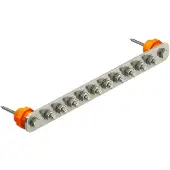 Obo Bettermann OBO 5015866 Potentialausgleichsschiene BigBar / 10 Anschlüsse 10xM10 Edelstahl, rostfrei A2 1.4301 1802 10 VA