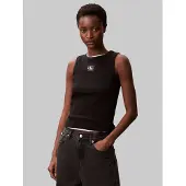 Calvin Klein Tanktop "A - WVN LBL 2X2 CTTN" Mit Rundhalsausschnitt